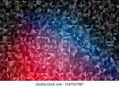 Dark Blue, Red vector blurry triangle pattern. A sample with polygonal shapes. Brand new design for your business.