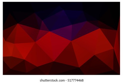 Dark Blue Red vector blurry triangle background design. Geometric background in Origami style with gradient. 
