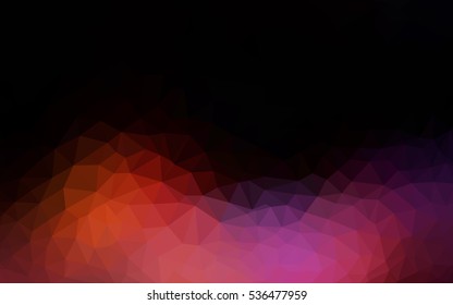 Dark Blue Red vector blurry triangle background design. Geometric background in Origami style with gradient. 