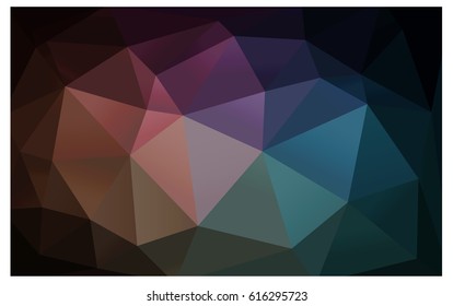 Dark Blue, Red vector blurry triangle background design. Geometric background in Origami style with gradient. 