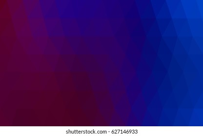 Dark Blue, Red vector blurry triangle background design. Geometric background in Origami style with gradient. 