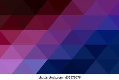 Dark Blue, Red vector blurry triangle background design. Geometric background in Origami style with gradient. 