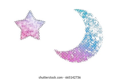 Dark Blue, Red vector blurry hexagon background design. Geometric background in Origami style with gradient. 
