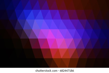 Dark Blue, Red vector blurry triangle background design. Geometric background in Origami style with gradient. 