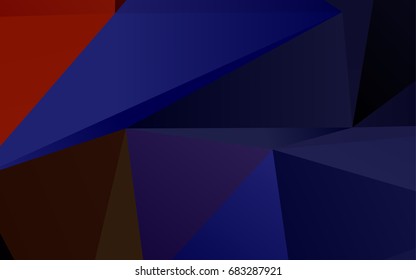 Dark Blue, Red vector blurry triangle pattern. Brand-new colored illustration in blurry style with gradient. Brand-new design for your business.