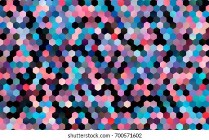 Dark Blue, Red vector blurry hexagon background design. Geometric background in Origami style with gradient. 
