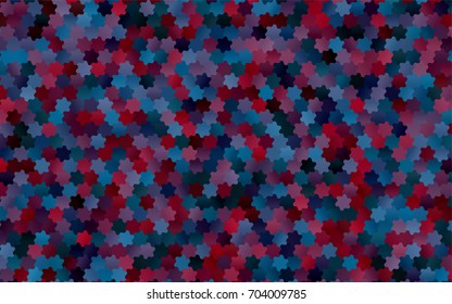 Dark Blue, Red vector blurry hexagon background design. Geometric background in Origami style with gradient. 