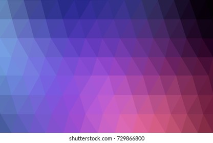 Dark Blue, Red vector blurry triangle background design. Geometric background in Origami style with gradient. 