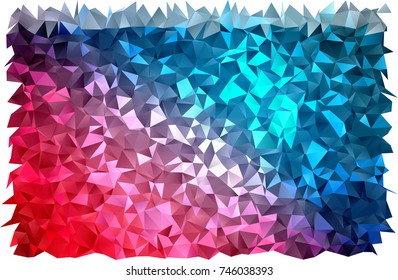 Dark Blue, Red vector blurry triangle template. Triangular geometric sample with gradient.  The polygonal design can be used for your web site.