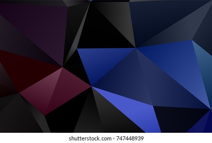 Dark Blue, Red vector blurry triangle pattern. Creative geometric illustration in Origami style with gradient. The textured pattern can be used for background.