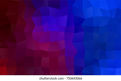 Dark Blue, Red vector blurry rectangular background. Geometric background in square style with gradient. The pattern can be used for brand-new background.