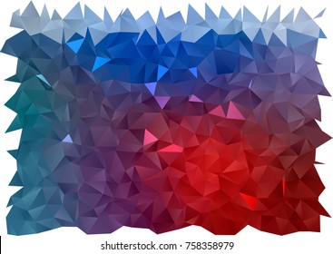 Dark Blue, Red vector blurry triangle template. Geometric illustration in Origami style with gradient.  A completely new design for your business.