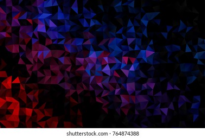 Dark Blue, Red vector blurry triangle pattern. A sample with polygonal shapes. A new texture for your design.