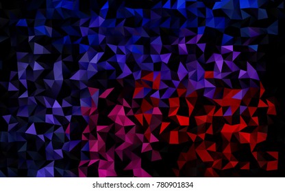 Dark Blue, Red vector blurry triangle background. Glitter abstract illustration with an elegant design. The textured pattern can be used for background.