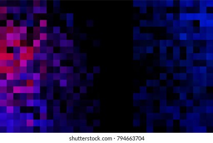 Dark Blue, Red vector blurry rectangular background. Geometric background in square style with gradient. The pattern can be used for brand-new background.