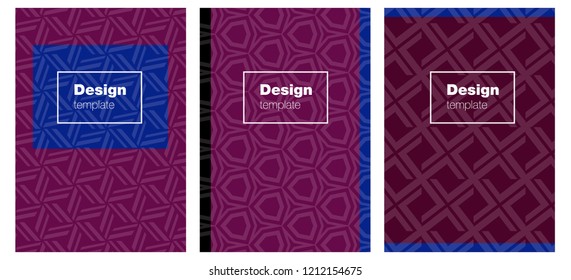 Dark Blue, Red vector brochure for ui, ux design. Modern abstract design concept with colorful gradient. Design for cover of books, notepads.