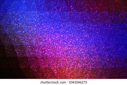 Dark Blue, Red vector christmas postcard low polygon background. Illustration consisting of triangles. Abstract triangular polygonal origami or crystal design of New Year celebration.