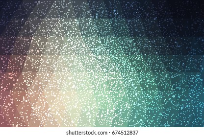 Dark Blue, Red vector christmas polygon background. Low poly Illustration consisting of triangles with snowflakes. Texture background of New Year celebration.