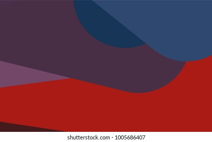 Dark Blue, Red vector cover with rounded stripes. Blurred decorative design in simple style with lines. The pattern can be used for websites.