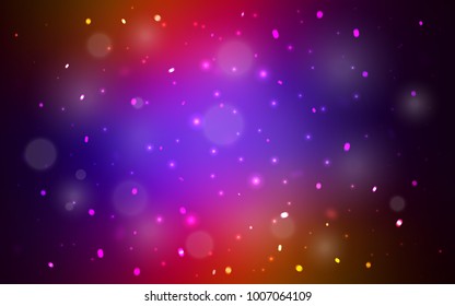 Dark Blue, Red vector cover with beautiful snowflakes. Glitter abstract illustration with crystals of ice. The pattern can be used for new year ad, booklets.