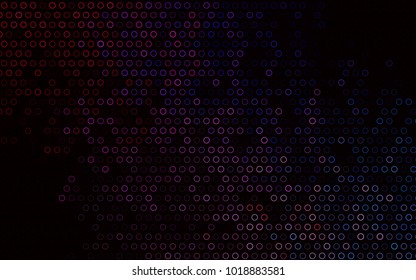 Dark Blue, Red vector  cover with spots. Abstract illustration with colored bubbles in nature style. Pattern can be used as texture of water, rain drops.