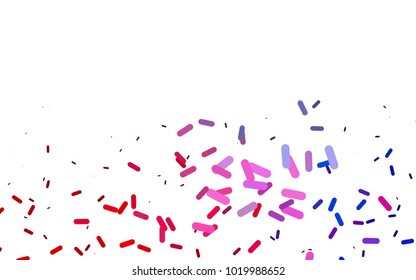 Dark Blue, Red vector cover with rounded stripes. Blurred decorative design in simple style with lines. The template can be used as a background.