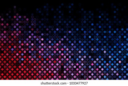 Dark Blue, Red vector  cover with spots. Illustration with set of shining colorful abstract circles. New design for ad, poster, banner of your website.