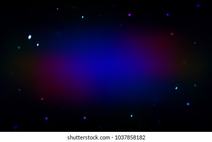 Dark Blue, Red vector cover with beautiful snowflakes. Blurred decorative design in xmas style with snow. The template can be used as a new year background.