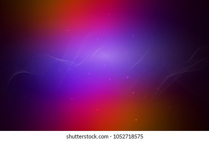 Dark Blue, Red vector cover with spots. Blurred bubbles on abstract background with colorful gradient. Pattern can be used as texture of water, rain drops.