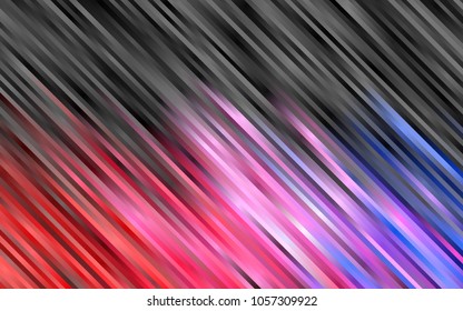 Dark Blue, Red vector cover with long lines. Lines on blurred abstract background with gradient. Smart design for your business advert.