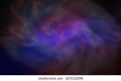 Dark Blue, Red vector cover with astronomical stars. Blurred decorative design in simple style with galaxy stars. Pattern for astronomy websites.