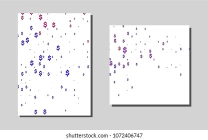 Dark Blue, Red vector cover for Envelopes. Web interface on abstract background with colorful gradient. Pattern can be used as a template for calendars.