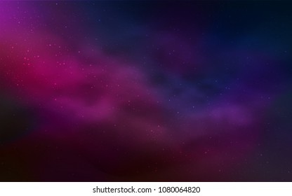 Dark Blue, Red vector cover with astronomical stars. Modern abstract illustration with Big Dipper stars. Best design for your ad, poster, banner.