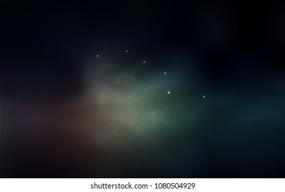 Dark Blue, Red vector cover with astronomical stars. Blurred decorative design in simple style with galaxy stars. Pattern for astrology websites.