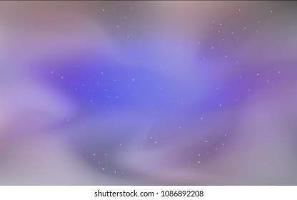 Dark Blue, Red vector cover with astronomical stars. Blurred decorative design in simple style with galaxy stars. Pattern for futuristic ad, booklets.