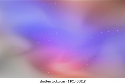 Dark Blue, Red vector cover with astronomical stars. Shining colored illustration with bright astronomical stars. Template for cosmic backgrounds.
