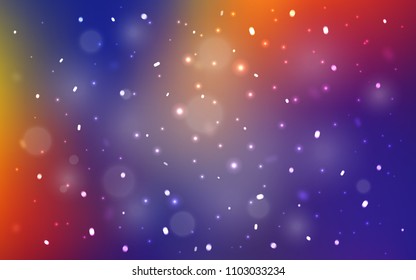 Dark Blue, Red vector cover with beautiful snowflakes. Modern geometrical abstract illustration with crystals of ice. The pattern can be used for year new  websites.