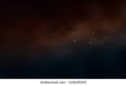 Dark Blue, Red vector cover with astronomical stars. Shining illustration with sky stars on abstract template. Smart design for your business advert.