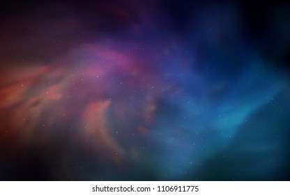 Dark Blue, Red vector cover with astronomical stars. Shining illustration with sky stars on abstract template. Pattern for astrology websites.