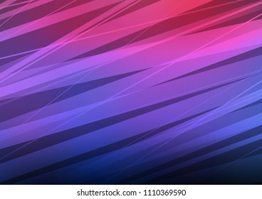 Dark Blue, Red vector cover with long lines. Modern geometrical abstract illustration with staves. The pattern can be used as ads, poster, banner for commercial.