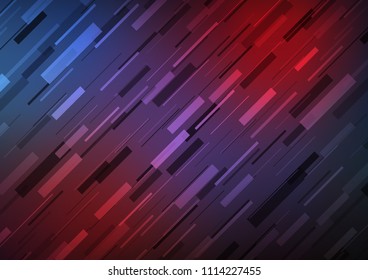 Dark Blue, Red vector cover with long lines. Blurred decorative design in simple style with lines. The pattern can be used for busines ad, booklets, leaflets