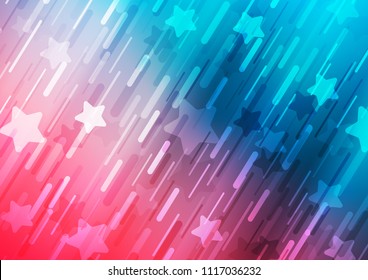 Dark Blue, Red vector cover with long lines. Shining colored illustration with narrow lines. Best design for your ad, poster, banner.