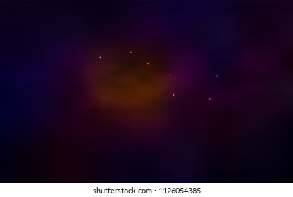 Dark Blue, Red vector cover with astronomical stars. Glitter abstract illustration with colorful cosmic stars. Smart design for your business advert.