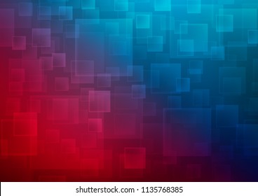 Dark Blue, Red vector cover in polygonal style. Glitter abstract illustration with rectangular shapes. Pattern can be used for websites.