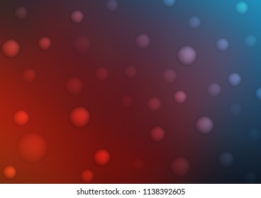 Dark Blue, Red vector cover with spots. Blurred bubbles on abstract background with colorful gradient. The pattern can be used for beautiful websites.
