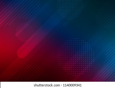 Dark Blue, Red vector cover with rounded stripes, dots. Shining colored illustration with rounded stripes, dots. The pattern can be used for busines ad, booklets, leaflets