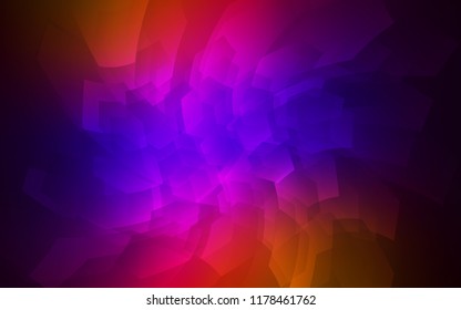 Dark Blue, Red vector cover with set of hexagons. Glitter abstract illustration in hexagonal style. Pattern can for your ad, booklets.
