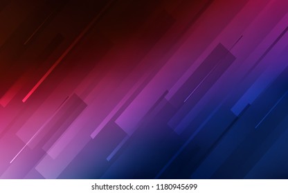 Dark Blue, Red vector cover with stright stripes. Shining colored illustration with sharp stripes. Smart design for your business advert.