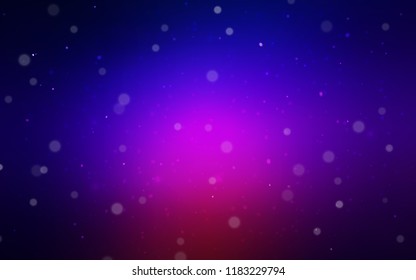 Dark Blue, Red vector cover with beautiful snowflakes. Snow on blurred abstract background with gradient. The pattern can be used for year new  websites.