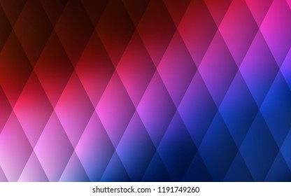 Dark Blue, Red vector cover in polygonal style. Beautiful illustration with rectangles and squares. Pattern for commercials.